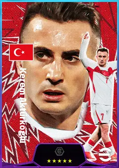 Kerem Aktürkoğlu eFootball 2026 player card, 82 OVR CF