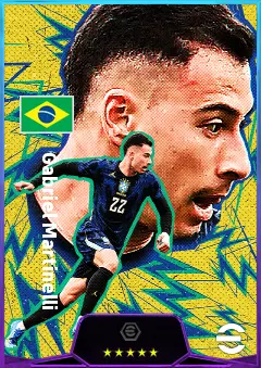 Gabriel Martinelli eFootball 2026 player card, 83 OVR LWF