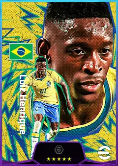 Luiz Henrique eFootball 2026 player card, 82 OVR RWF