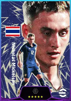 Nicholas Mickelson eFootball 2026 player card, 80 OVR LB