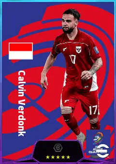 Calvin Verdonk eFootball 2026 player card, 80 OVR DMF