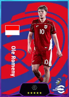 Ole Romeny eFootball 2026 player card, 80 OVR CF
