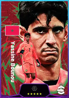 Yassine Bounou eFootball 2026 player card, 82 OVR GK