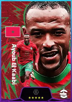 Ayoub El Kaabi eFootball 2026 player card, 81 OVR CF
