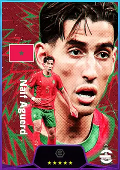 Naif Aguerd eFootball 2026 player card, 82 OVR CB