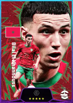 Bilal El Khannouss eFootball 2026 player card, 81 OVR AMF