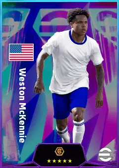 Weston McKennie eFootball 2026 player card, 82 OVR CMF