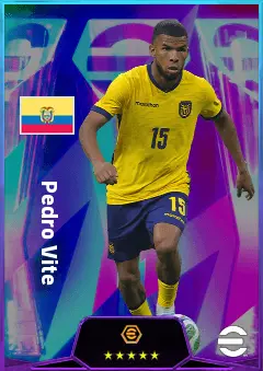 Pedro Vite eFootball 2026 player card, 80 OVR CMF