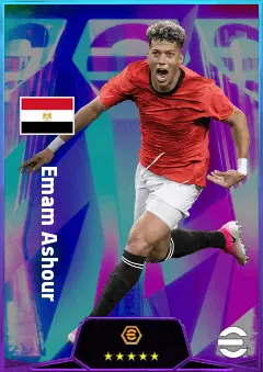 Emam Ashour eFootball 2026 player card, 80 OVR RMF