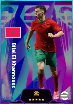 Bilal El Khannouss eFootball 2026 player card, 81 OVR LWF