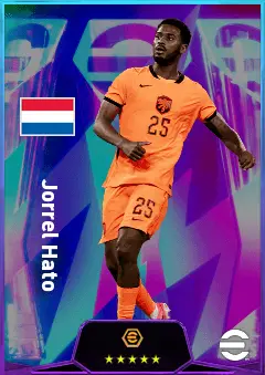 Jorrel Hato eFootball 2026 player card, 81 OVR LB