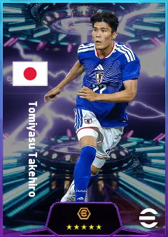 Tomiyasu Takehiro eFootball 2026 player card, 82 OVR CB