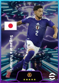 Sugawara Yukinari eFootball 2026 player card, 82 OVR RMF