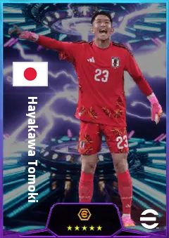 Hayakawa Tomoki eFootball 2026 player card, 81 OVR GK