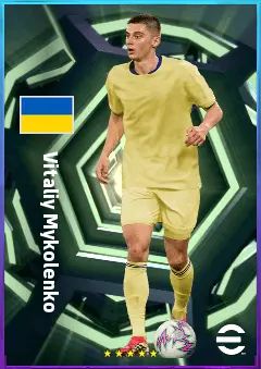 Vitaliy Mykolenko eFootball 2026 player card, 79 OVR LB