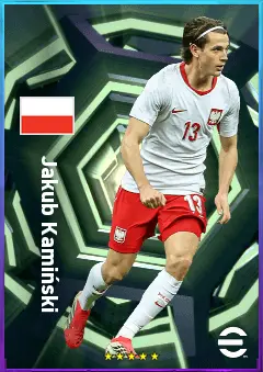 Jakub Kamiński eFootball 2026 player card, 79 OVR LWF