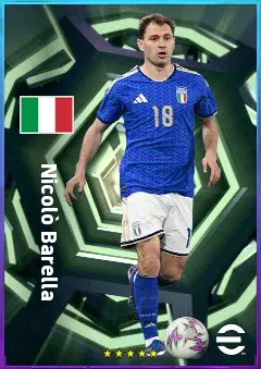 Nicolò Barella eFootball 2026 player card, 83 OVR CMF