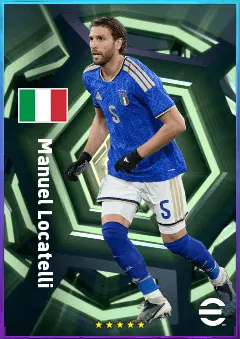Manuel Locatelli eFootball 2026 player card, 82 OVR DMF