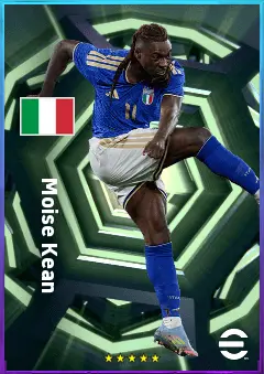 Moise Kean eFootball 2026 player card, 82 OVR CF