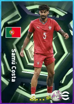 Samú Costa eFootball 2026 player card, 80 OVR DMF