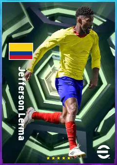 Jefferson Lerma eFootball 2026 player card, 80 OVR DMF