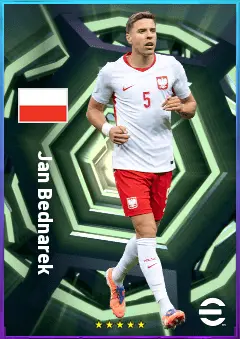 Jan Bednarek eFootball 2026 player card, 80 OVR CB