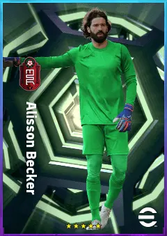 Alisson Becker eFootball 2026 player card, 83 OVR GK