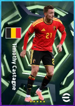 Timothy Castagne eFootball 2026 player card, 80 OVR RB