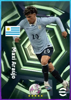 Maxi Araújo eFootball 2026 player card, 80 OVR LMF