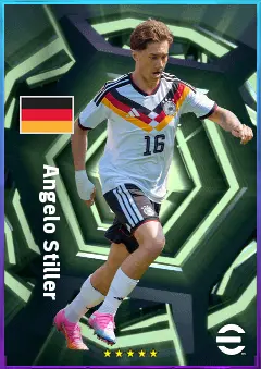 Angelo Stiller eFootball 2026 player card, 82 OVR DMF