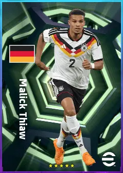 Malick Thiaw eFootball 2026 player card, 82 OVR CB