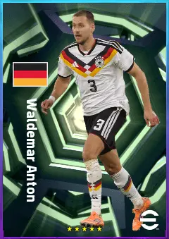 Waldemar Anton eFootball 2026 player card, 81 OVR CB