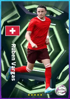 Ruben Vargas eFootball 2026 player card, 78 OVR LMF