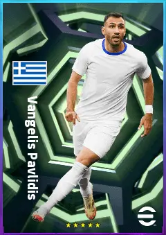 Vangelis Pavlidis eFootball 2026 player card, 82 OVR CF