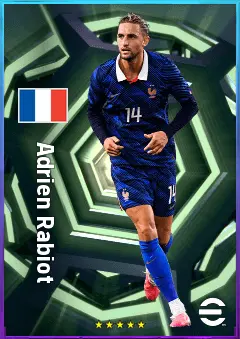 Adrien Rabiot eFootball 2026 player card, 82 OVR CMF