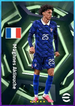 Maghnes Akliouche eFootball 2026 player card, 81 OVR RMF