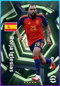 Borja Iglesias eFootball 2026 player card, 82 OVR CF