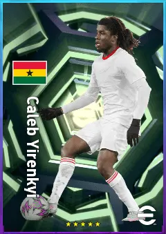 Caleb Yirenkyi eFootball 2026 player card, 79 OVR CMF