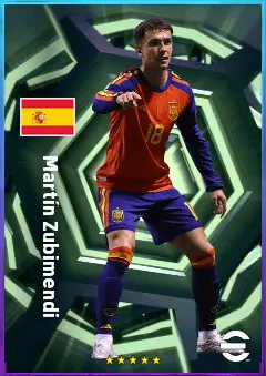 Martín Zubimendi eFootball 2026 player card, 83 OVR DMF