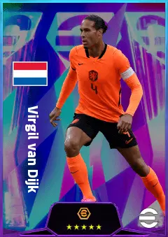 Virgil van Dijk eFootball 2026 player card, 84 OVR CB