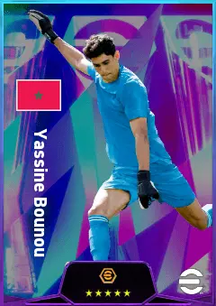 Yassine Bounou eFootball 2026 player card, 82 OVR GK