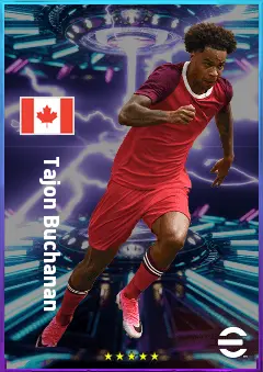 Tajon Buchanan eFootball 2026 player card, 80 OVR RMF