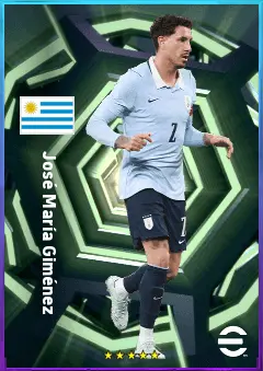 José María Giménez eFootball 2026 player card, 82 OVR CB