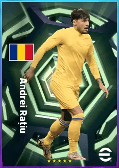 Andrei Rațiu eFootball 2026 player card, 80 OVR RB