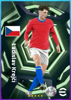 Ladislav Krejčí eFootball 2026 player card, 82 OVR CB