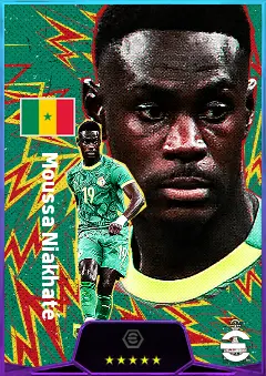 Moussa Niakhaté eFootball 2026 player card, 80 OVR CB