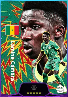Lamine Camara eFootball 2026 player card, 81 OVR CMF