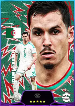 Aissa Mandi eFootball 2026 player card, 80 OVR CB