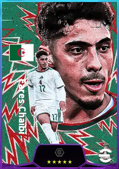 Fares Chaïbi eFootball 2026 player card, 81 OVR LMF