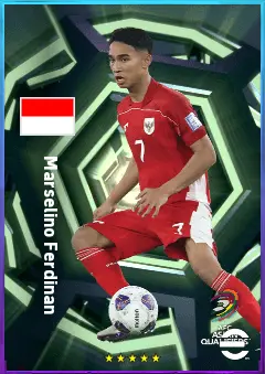 Marselino Ferdinan eFootball 2026 player card, 80 OVR AMF
